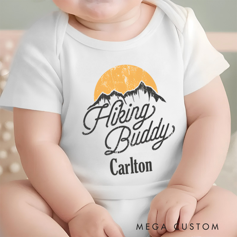 Personalized Hiking Buddy Baby Onesie Gift for New Baby