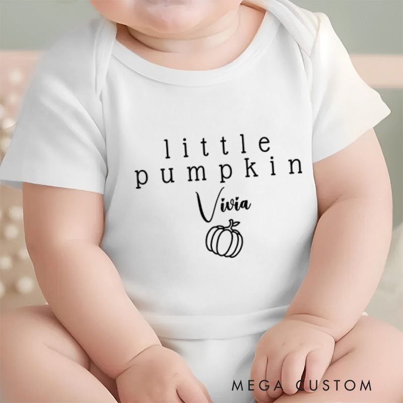 Personalized Little Pumpkin Baby Adorable Fall and Pumpkin Baby Onesie