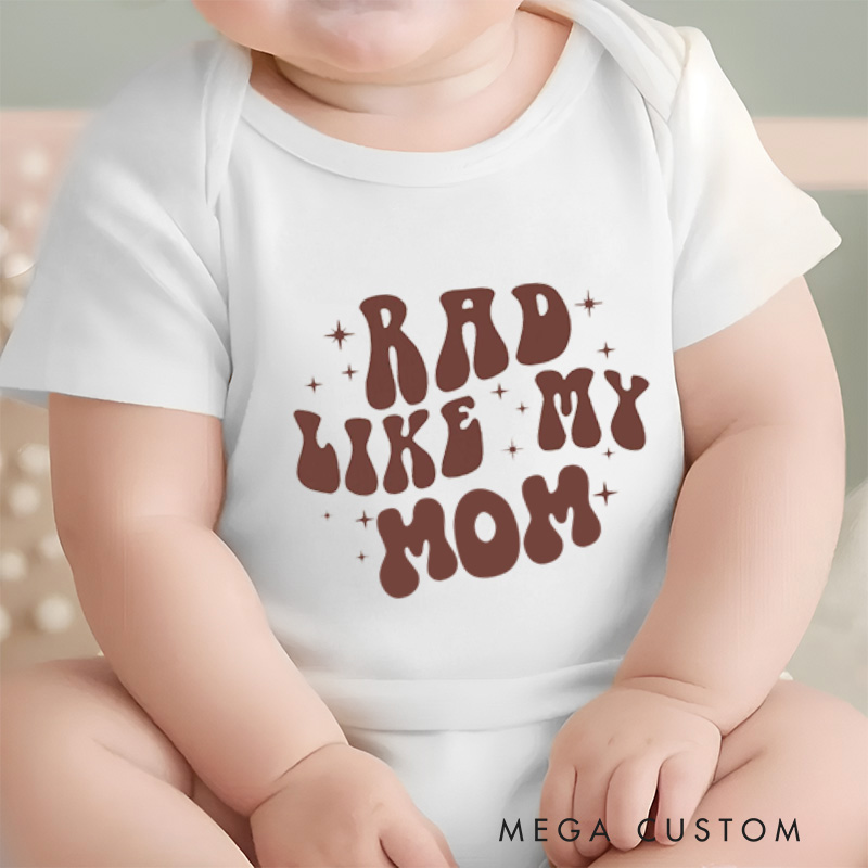 Personalized Rad Like My Dad Cool and Playful Family Inspired for Kids Baby Onesie