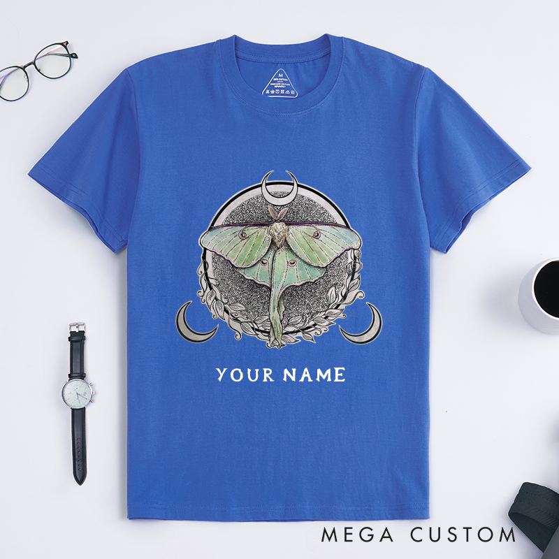 Personalized Tarot Lovers Classic T-Shirts Moon Magic Art Journal Lunar Moth Retro Gift Clothing