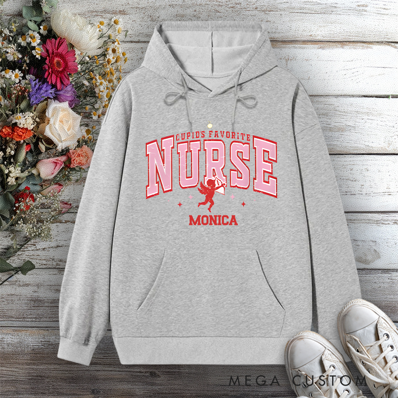 Personalized Hoodies for Nurse Cupid's Favorite Nurse Design Hoodies
