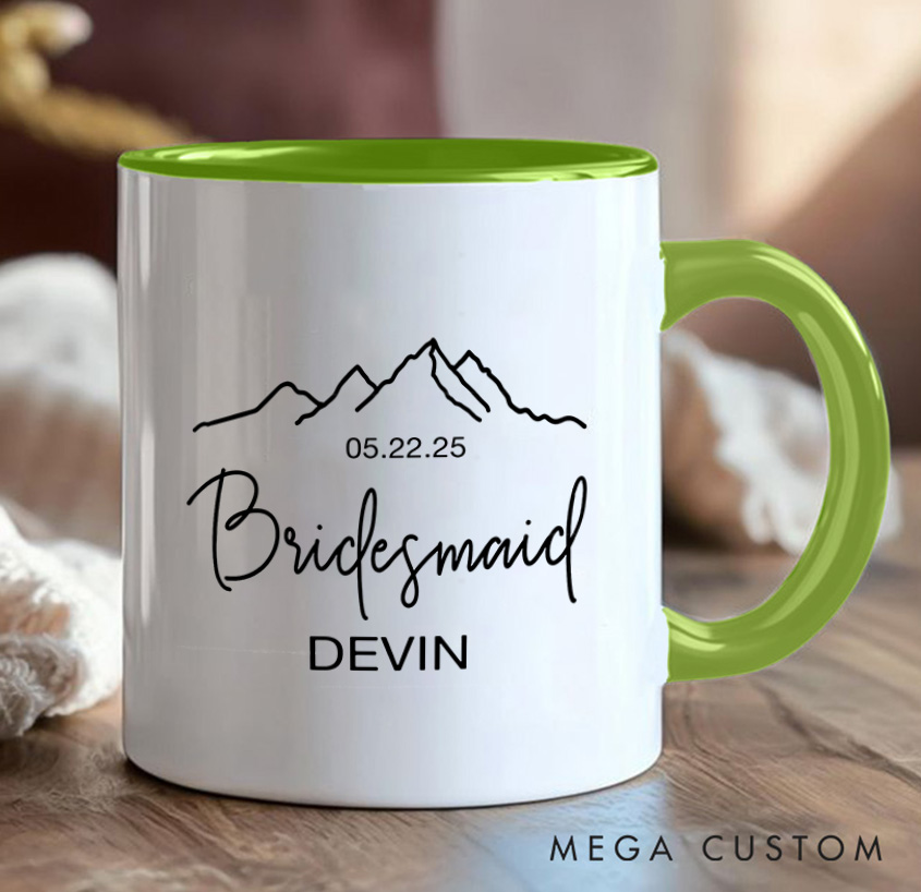 Personalized Campfire Mountain Trees Camping Mug Hiking Travel Mug Gift for Outdoors Lovers
