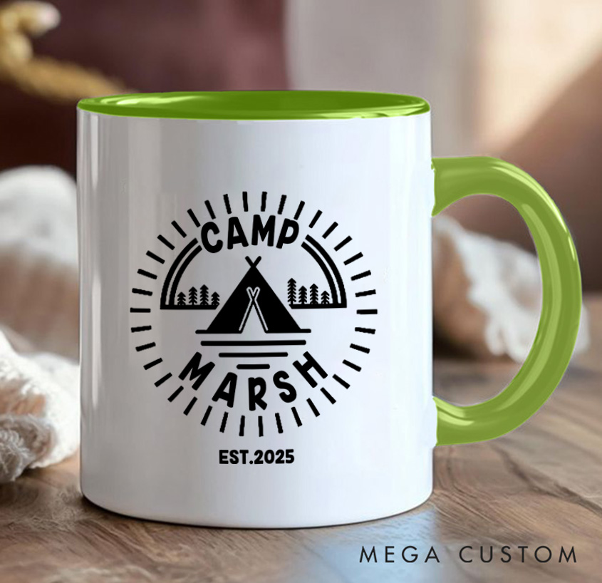 Personalized Adventure Mountain Mug Camping Hiking Mug Gift for Nature Travel Outdoors Lovers
