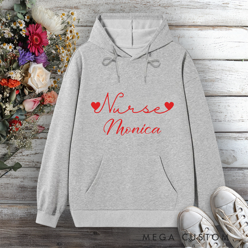 Personalized Hoodies for Nurse Elegant Nurse Love Design Hoodies International Nurse Day Gift