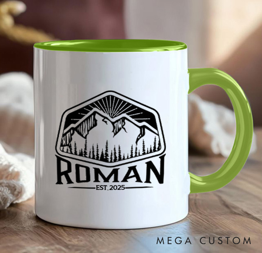 Personalized Campfire Mug Mountain Adventurers Camping Hiking Mug Gift for Outdoors Nature Lovers