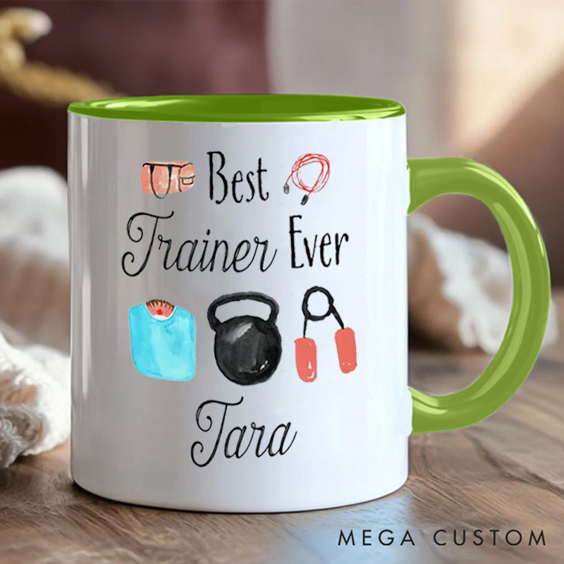 Personalized Personal Trainer Mug with Fitness Coach Mug Gift Motivational Coffee Cup for Fitness Enthusiasts Bodybuilders and Gym Lovers