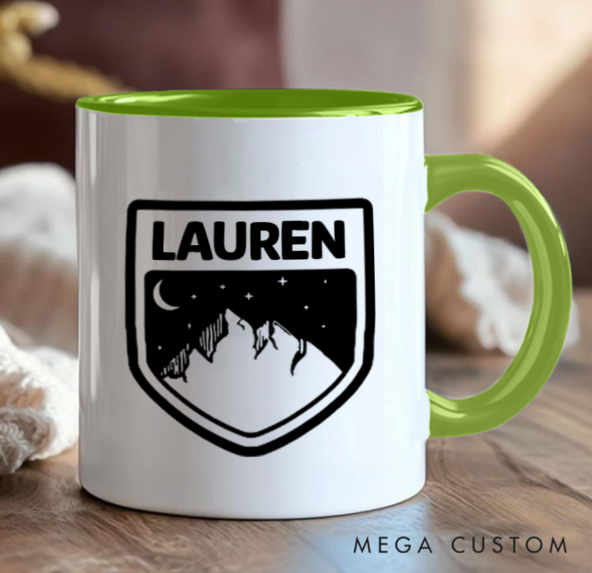 Personalized Under The Starry Sky Mug Mountain Adventurers Camping Hiking Mug Gift for Outdoors Nature Lovers
