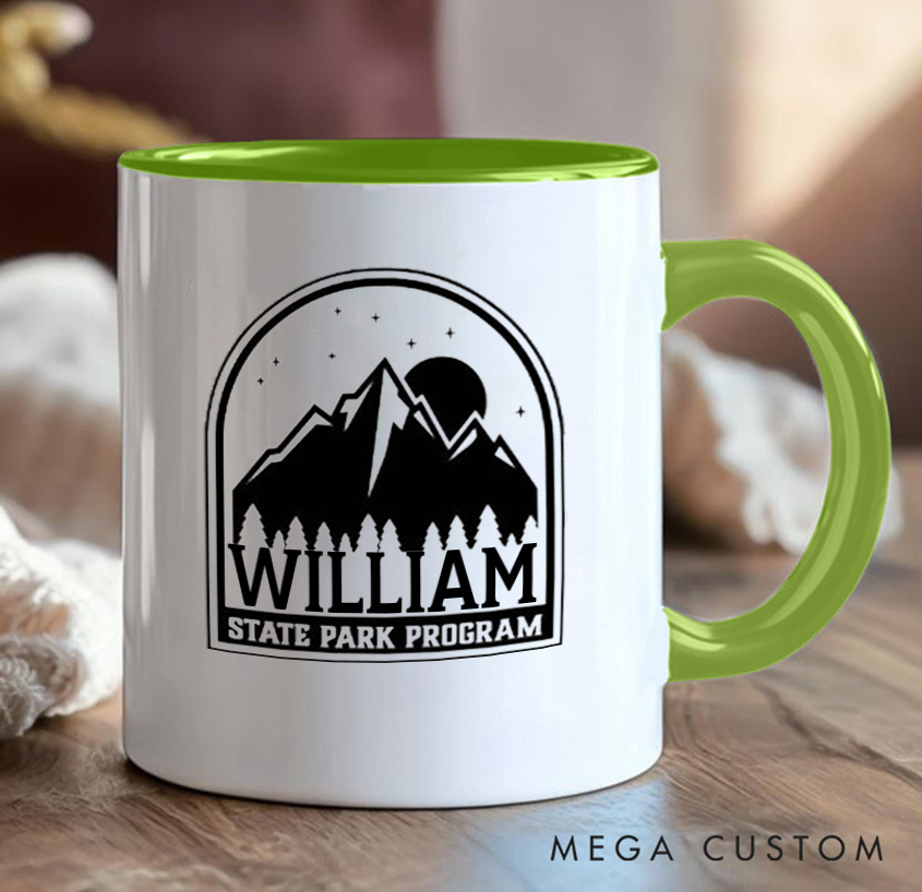 Personalized State Park Program Mug Mountain Adventurers Camping Hiking Mug Gift for Outdoors Nature Lovers