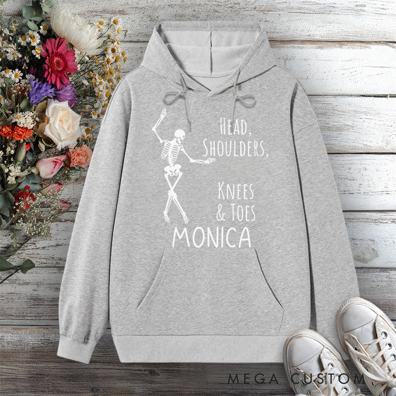 Personalized Hoodies for Nurse Head Shoulders Knees Toes Anatomy Fun Hoodies International Nurse Day Gift