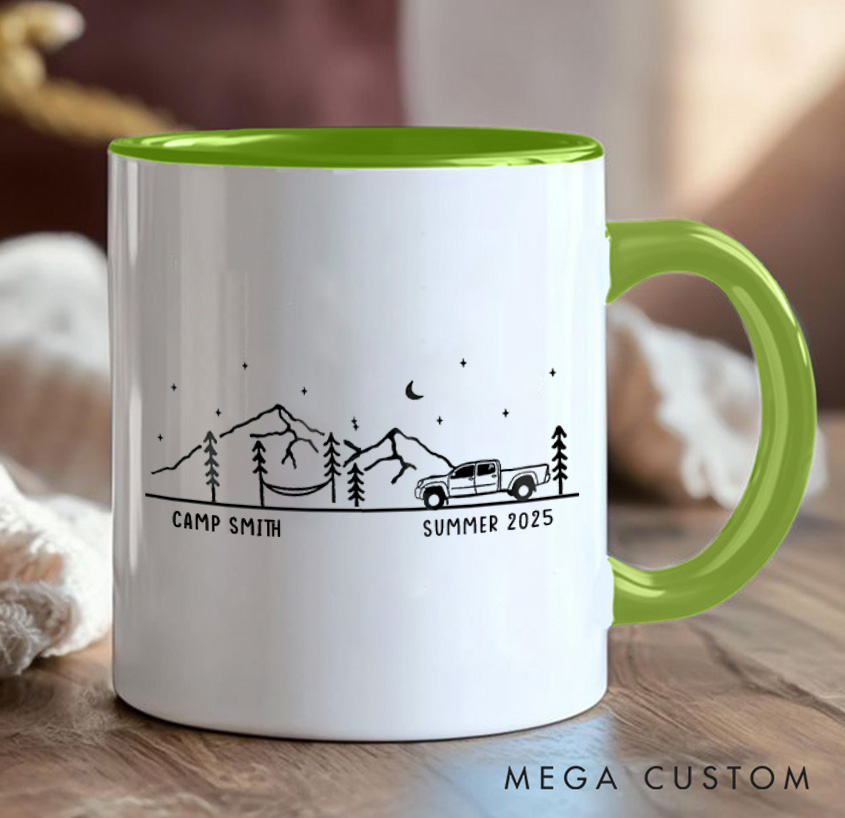 Personalized Vanlife Mug Camping Mountain Hiking Couple Mug Gift for Outdoors Nature Lovers