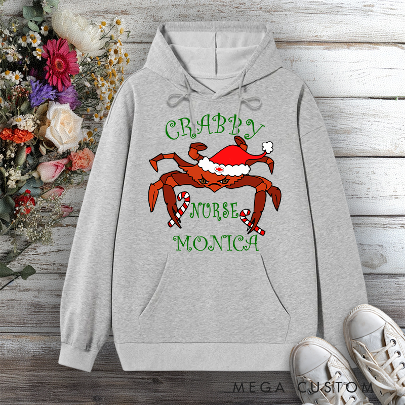 Personalized Hoodies for Nurse Crabby Nurse Holiday Edition Design Hoodies International Nurse Day Gift