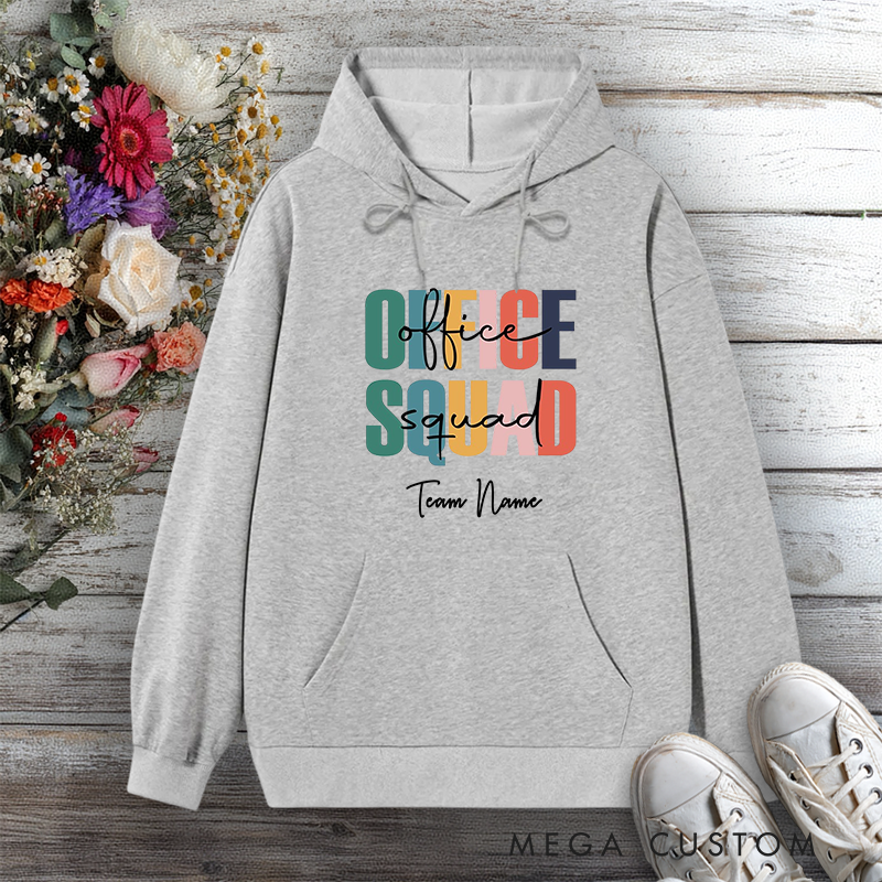 Personalized Hoodies for Office Squad Team Name Edition Gift for Office Worker