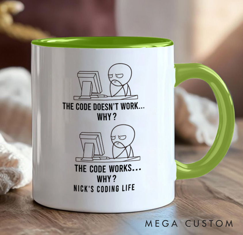 Personalized Programmer's Dilemma Mug Technology Computer Enthusiasts CupGift for IT Geek Nerd Lovers