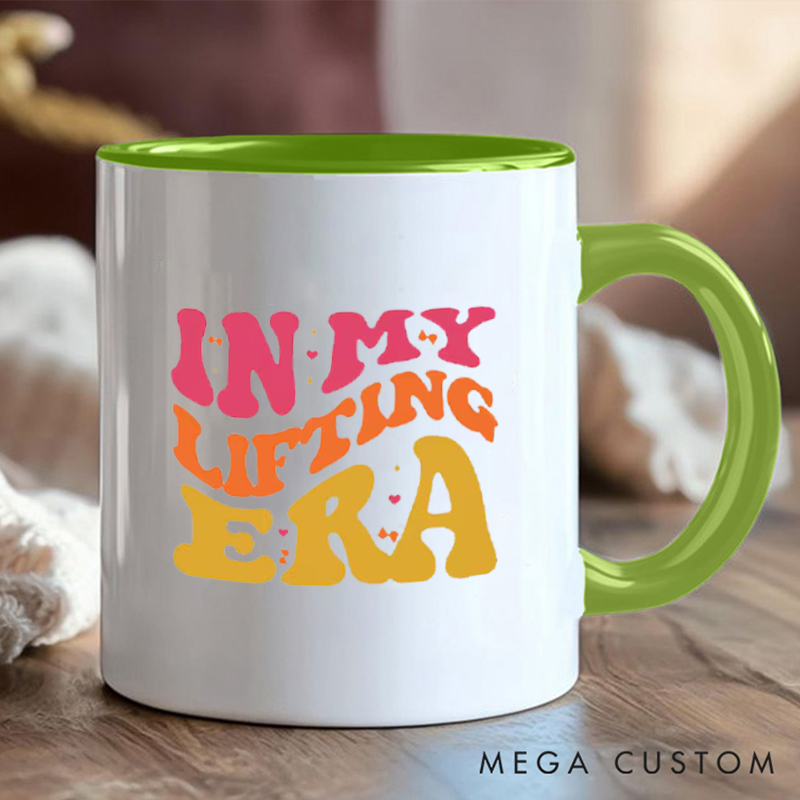 Personalized Lifting Era Coffee Cup Mug with Funny Weightlifting Design for Fitness Enthusiasts Bodybuilders and Gym Lovers