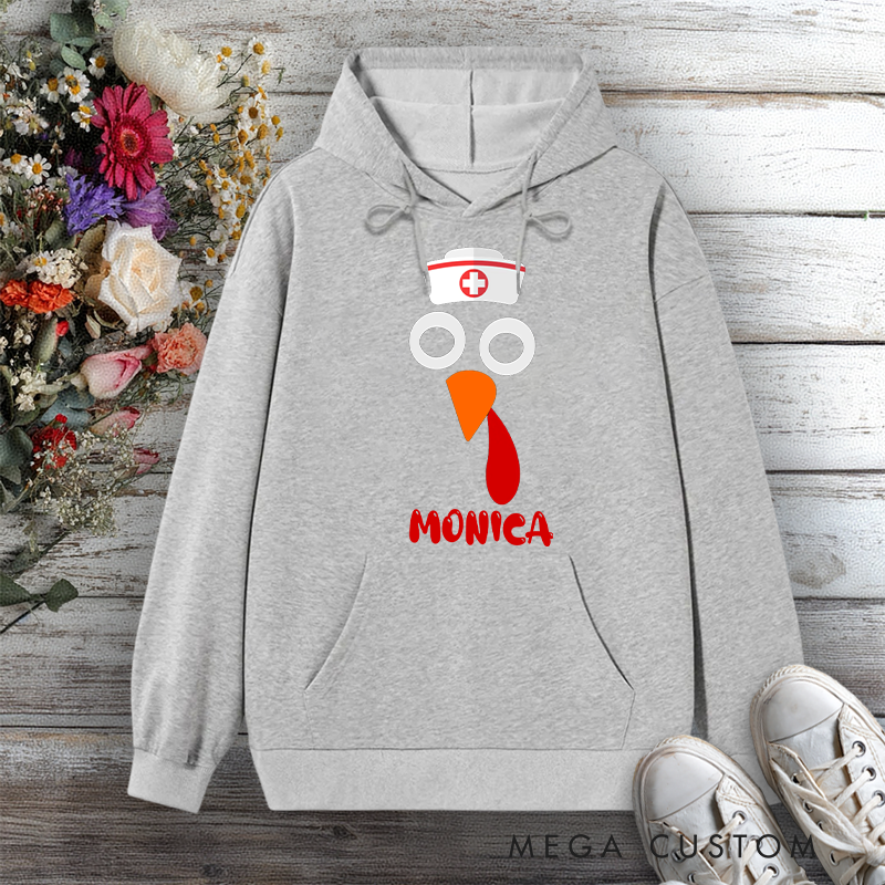 Personalized Hoodies for Nurse Turkey Design Hoodies International Nurse Day Gift