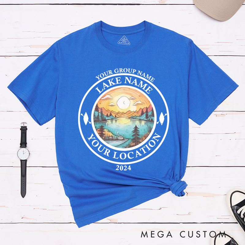 Personalized Lake Adventure T-Shirt Great Gift for Fishing Outdoor Lover