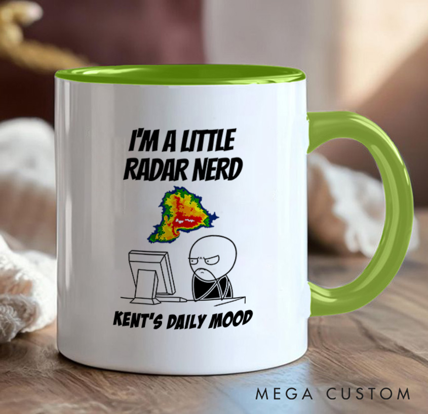 Personalized I'm A Little Radar Nerd Mug Technology Computer Weather Enthusiasts Mug Gift for Geek Nerd Lovers