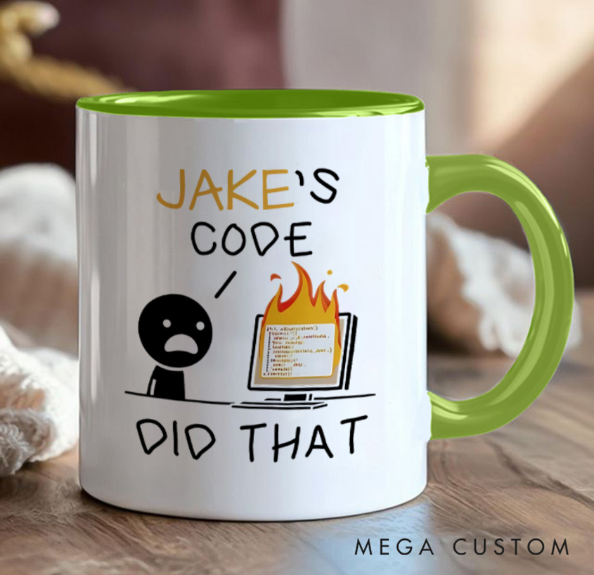 Personalized Ersonalised Coding Mug Programmer Technology Computer Enthusiasts Coffee Cup Gift for Geek Nerd Lovers