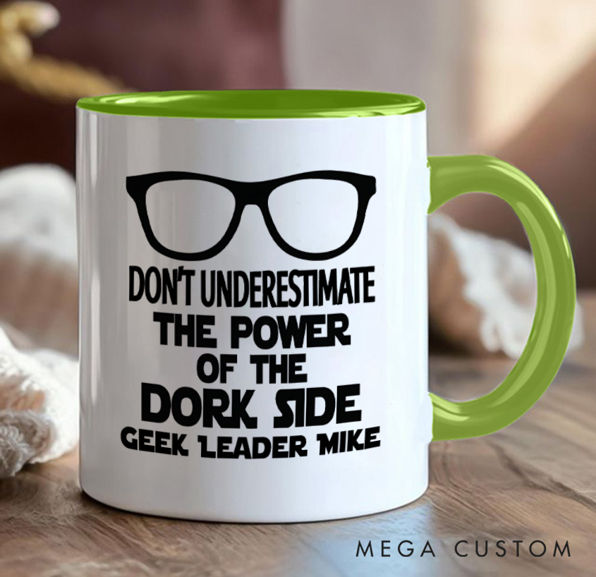 Personalized Don't Underestimate The Power Of The Dork Side Mug Gamer Enthusiasts Coffee Mug Gift for Geek Nerd Lovers
