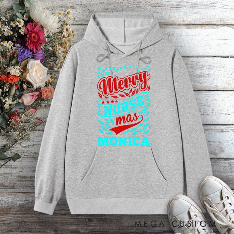 Personalized Hoodies for Nurse Merry Nurse-mas Design Hoodies International Nurse Day Gift