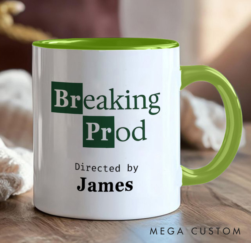 Personalized Breaking Prod Coffee Mug Programmer Technology Computer Enthusiasts Gift for Geek Nerd Lovers