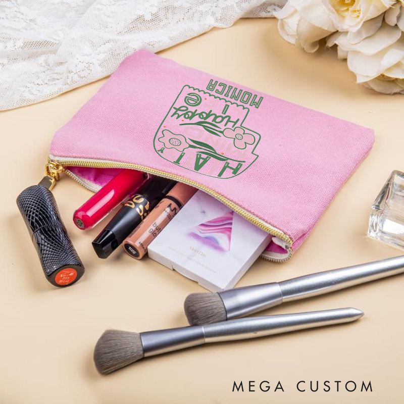 Personalized Makeup Bag for Nurse Healthy Mind Happy Life Design Fashion Cosmetic Bag Gift