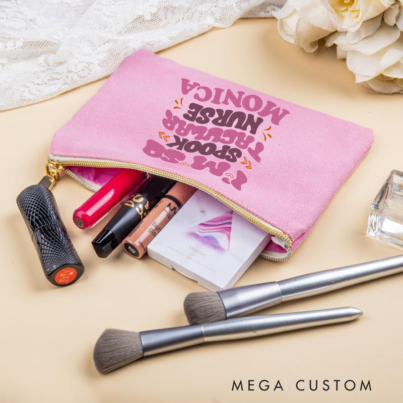 Personalized Makeup Bag for Nurse I'm So Spooktacular Nurse Design Fashion Cosmetic Bag Gift