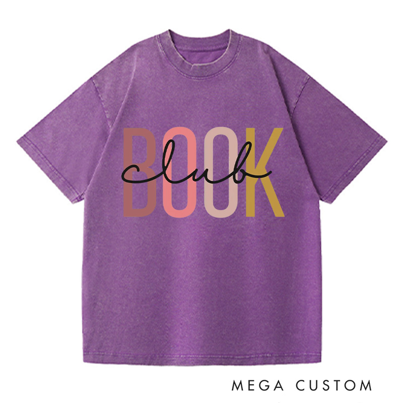 Personalized Book Club Washed T-Shirts Booktrovert Shirt Bookish Gift Book Lover Gift Book Lover Shirt Funny Reading Shirt Book Gift
