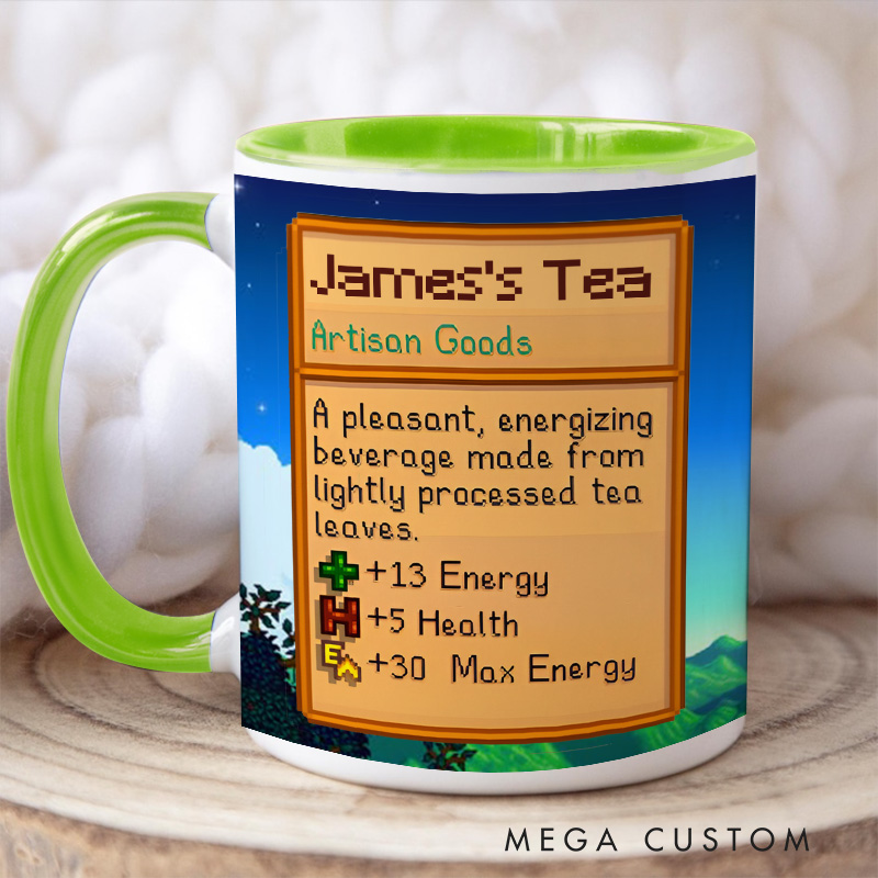 Personalized Valley Day Mug Coffee and Tea Farming Game Mug Farmer Valley Video Game Mug Gamer Gift Coffee Mug