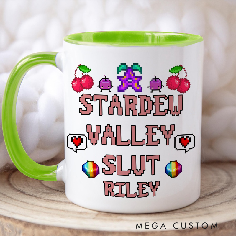 Personalized Valley Slut Mug Farming Game Mug Farmer Valley Video Game Mug Gamer Gift Coffee Mug
