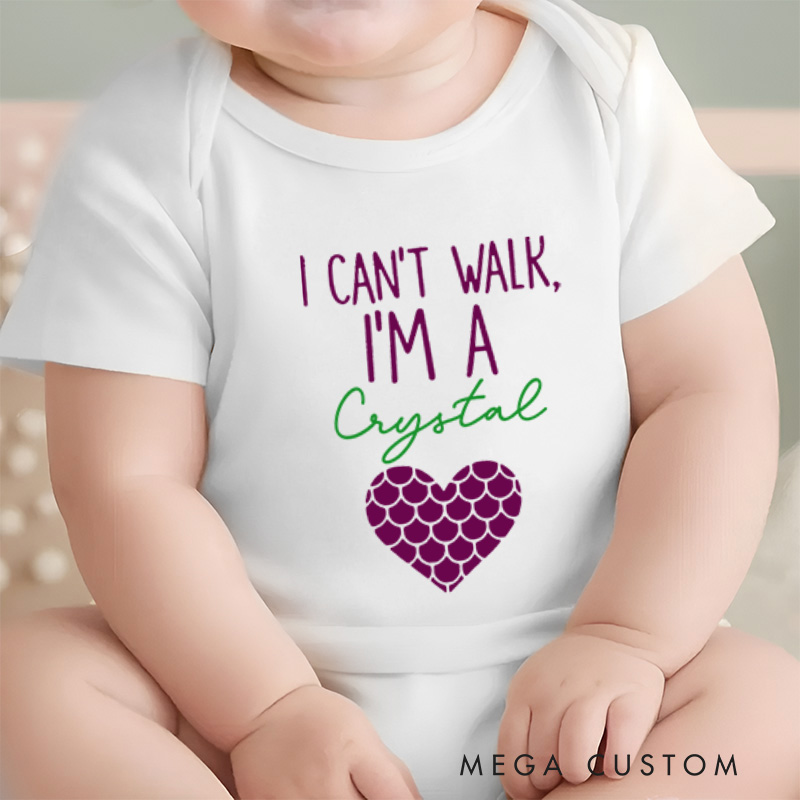 Personalized I Can’t Walk I’m a Baby Name Funny and Playful Baby Quote Baby Gift Baby Onesie  