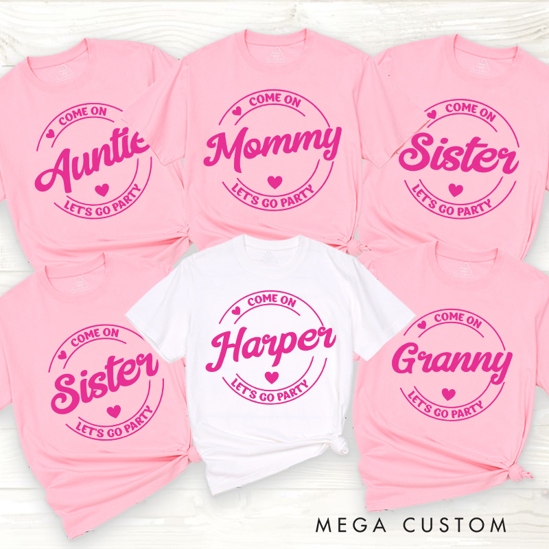 Personalized Princess Doll Birthday Family T-Shirts Doll Family Matching Tshirts Birthday Party Shirts for Anime Lovers Birthday Gifts