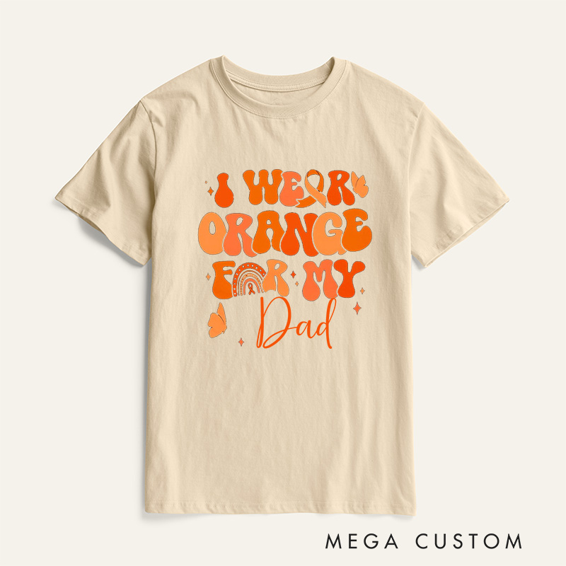 Personalized Kidney Cancer Awareness Shirt I Wear Orange For Kidney Cancer T-Shirt