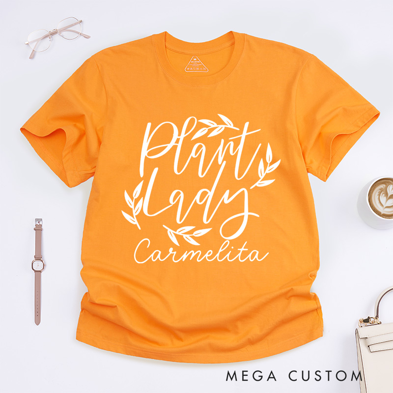 Personalized Plant Lady T-shirts Plant Classic Shirt Plant Lover Shirt Plant Mom Shirt Garden Shirt Gardener Shirt Plant Lover Gift Gardening Gift