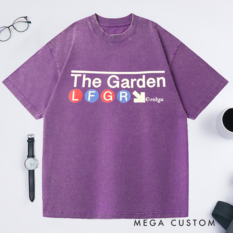 Personalized New York Rangers The Garden Washed T-Shirts Gifts for Gardening Enthusiasts