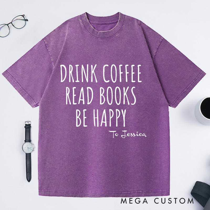 Personalized Book Shirts Bookish Washed T-Shirts Book Lover Shirt Book Lover Gift