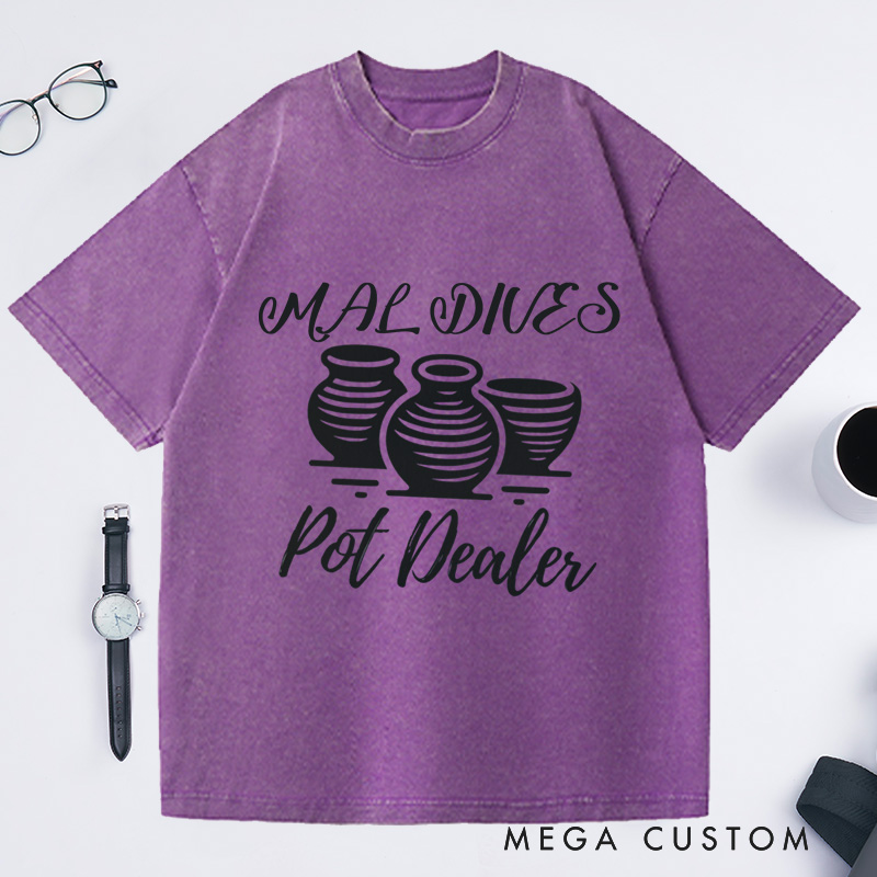 Personalized Pot Dealer Washed T-Shirts Pottery Lover Tee Pottery Gift Ceramics Shirt Ceramics Art Shirt