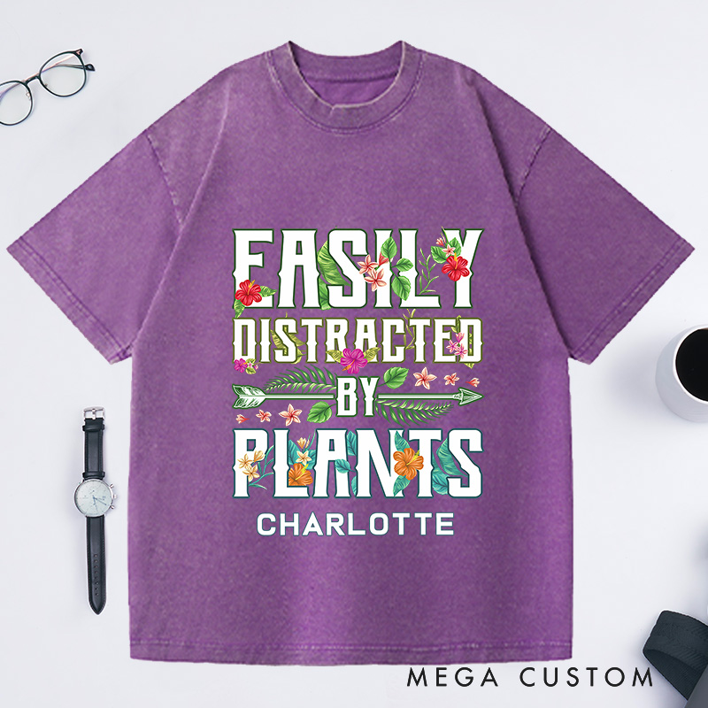 Personalized Gardening Washed T-Shirts Gardener T-Shirt Plant Tee Funny Gardening Shirts Plant Tank Top