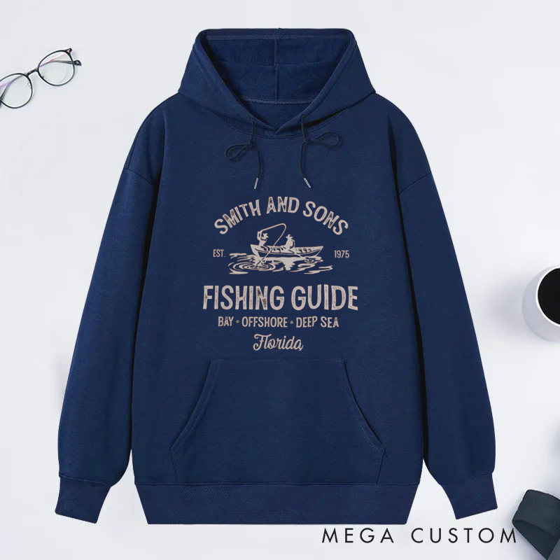 Personalized Fishing Guide Offshore Bay and Deep-Sea Adventures Classic Hoodie for Fishing Lover