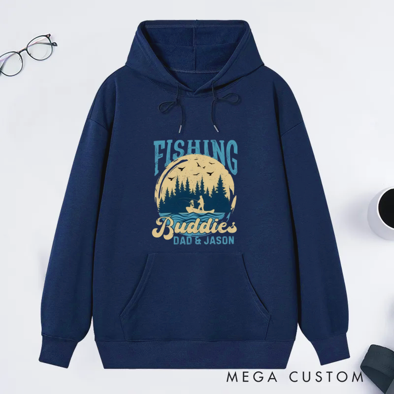 Personalized Fishing Buddy Classic Hoodie Perfect Gift for Outdoor Fishing Enthusiasts