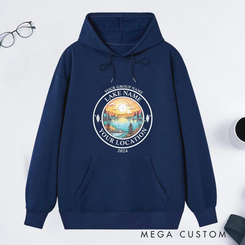Personalized Lake Adventure Classic Hoodie Great Gift for Fishing Outdoor Lover