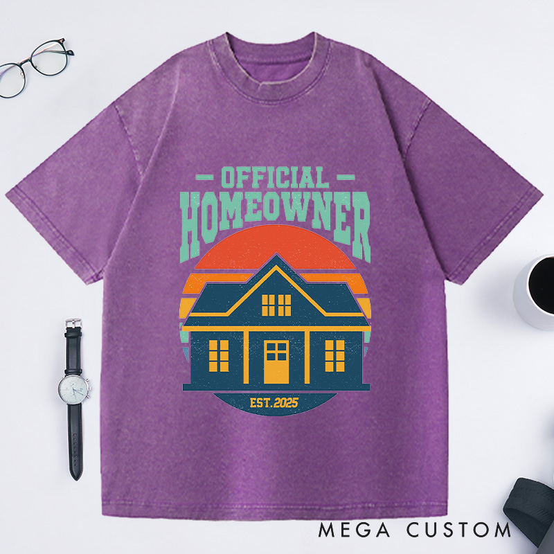 Personalized Official Homeowner T-Shirt Retro House Graphic