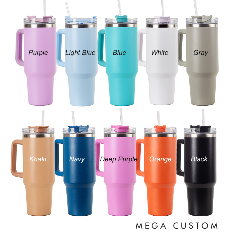 Personalized Girls Trip Tumbler Engraved Name Tumbler 40OZ Stainless Steel Tumbler with Handle and Straw Traveling Lover Gift for Her