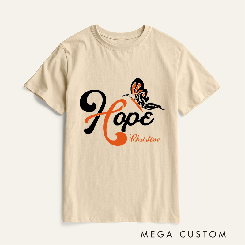 Personalized Kidney Cancer Hope Kidney Awareness T-Shirt
