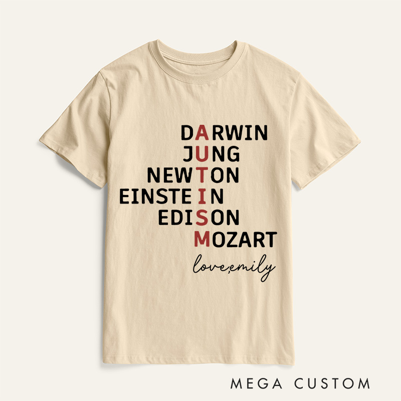 Personalized Autistic Geniuses T-Shirt Autism Support Gift