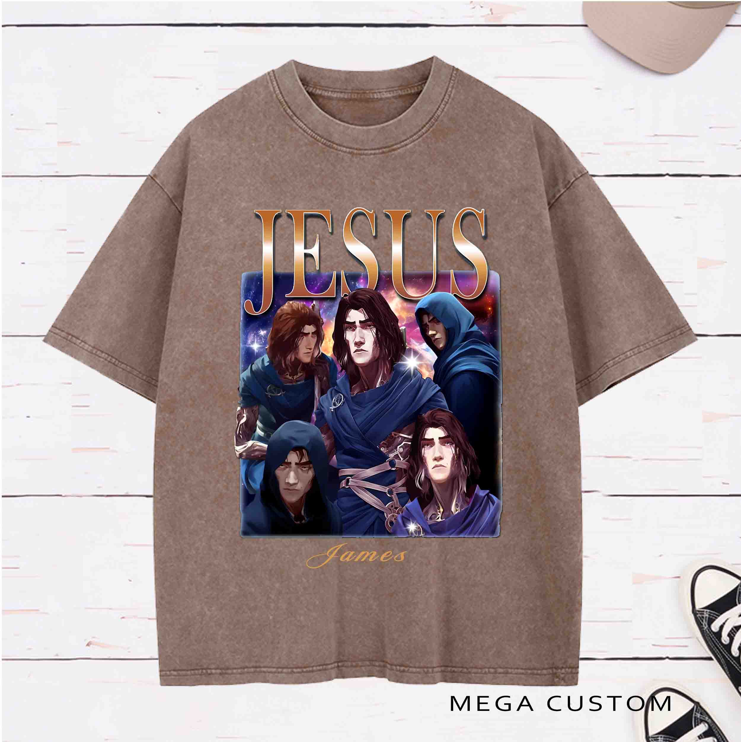 Personalized Character  Viktor Jesus Washed T-Shirt with Name Birthday Easter Gift for Christian