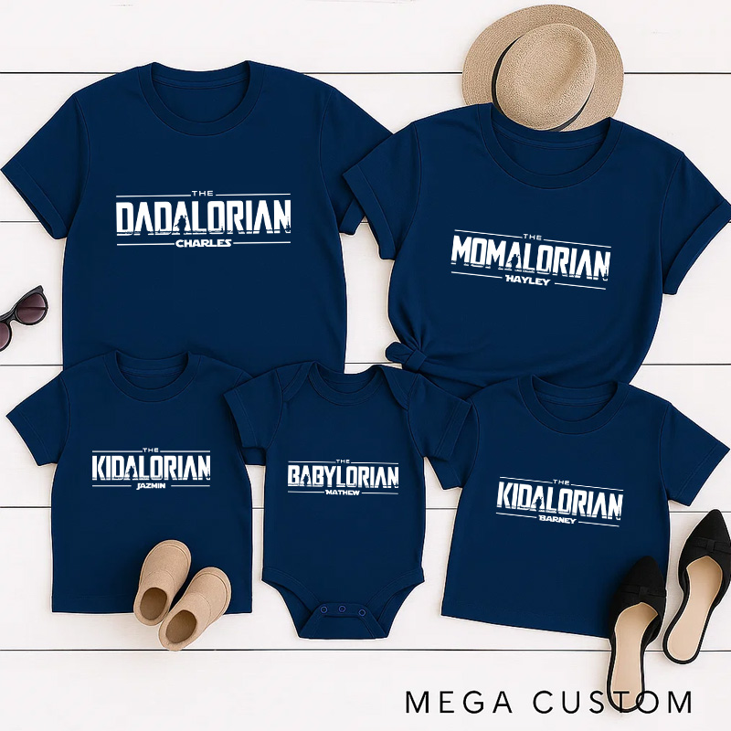 Personalized Momalorian Kidalorian Matching T-Shirts Family Legion Matching Tshirt for Movie Lovers Family Party