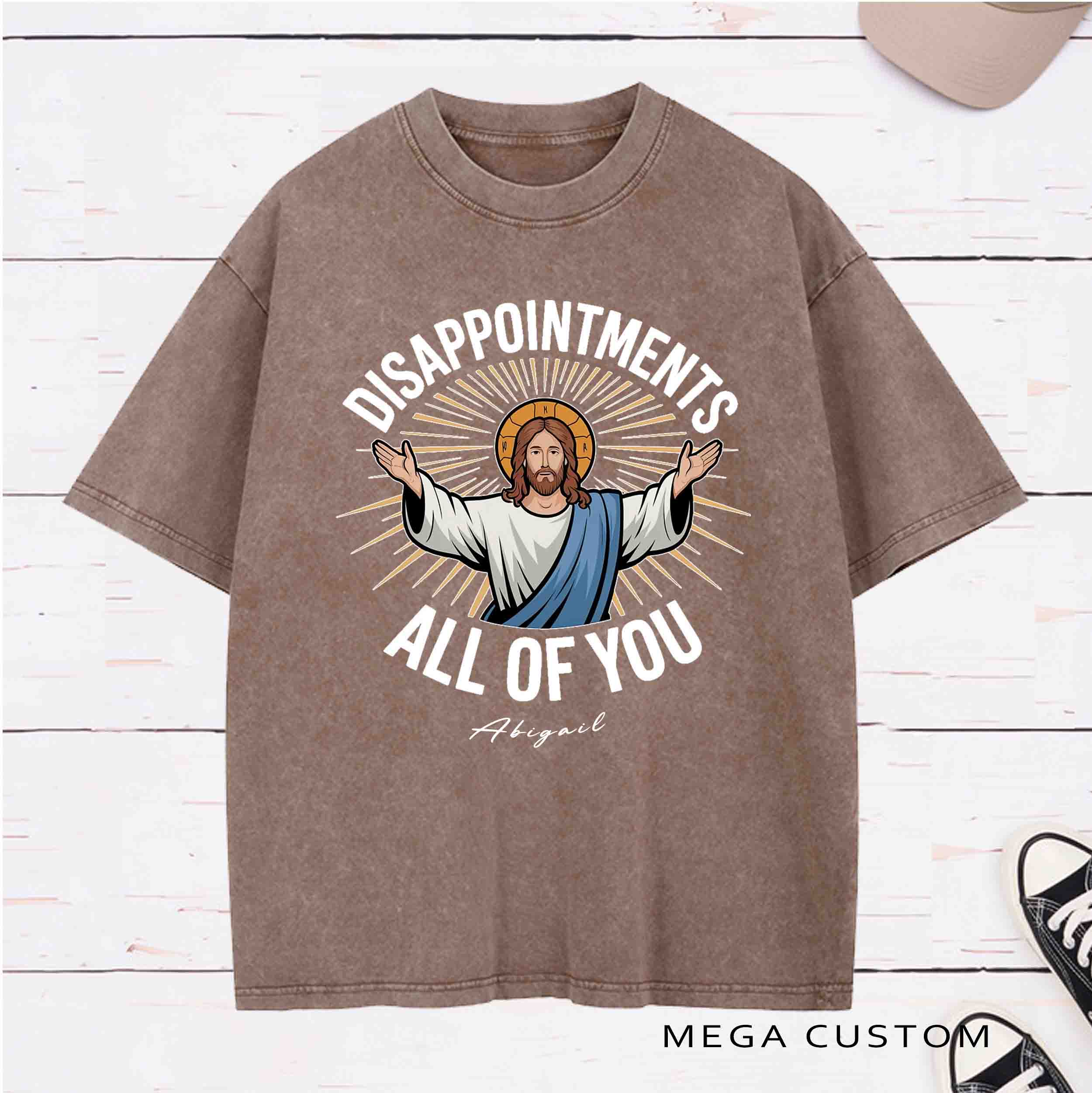 Personalized Character Disappointments All of You Washed T-Shirt with Name Easter Baptism Gift for Christian   