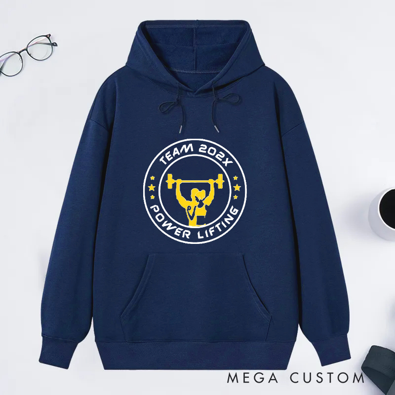 Personalized Powerlifting Classic Hoodies with Bold Powerlifting Logo for Fitness Enthusiasts Bodybuilders and Gym Lovers
