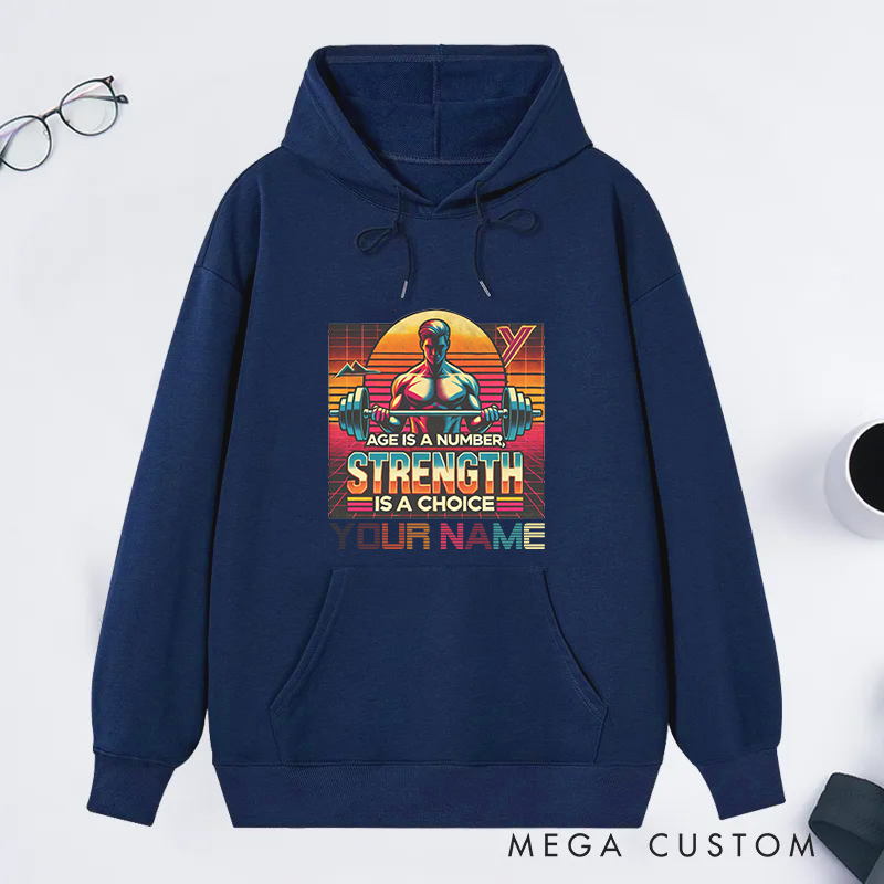 Personalized Fitness Classic Hoodies with Vibrant Motivational Strength Graphic for Fitness Enthusiasts Bodybuilders and Gym Lovers